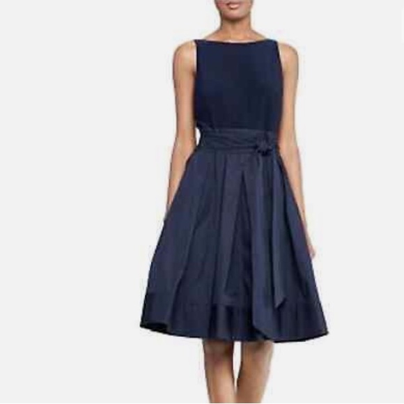 Nwt Ralph Lauren Yuko taffeta cocktail dress wrap tie Audrey Hepburn style